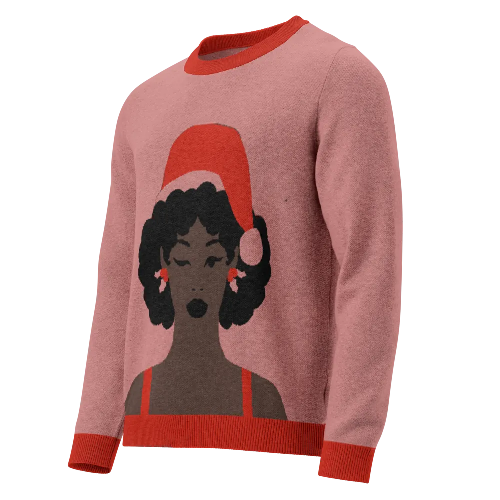 She's So Festive (Pink) Knitted Sweater