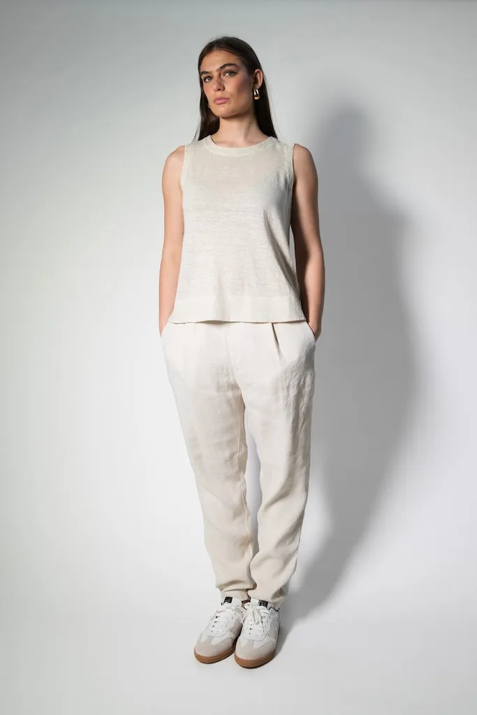 Transit Par Such Linen Slub Tank in Ivory