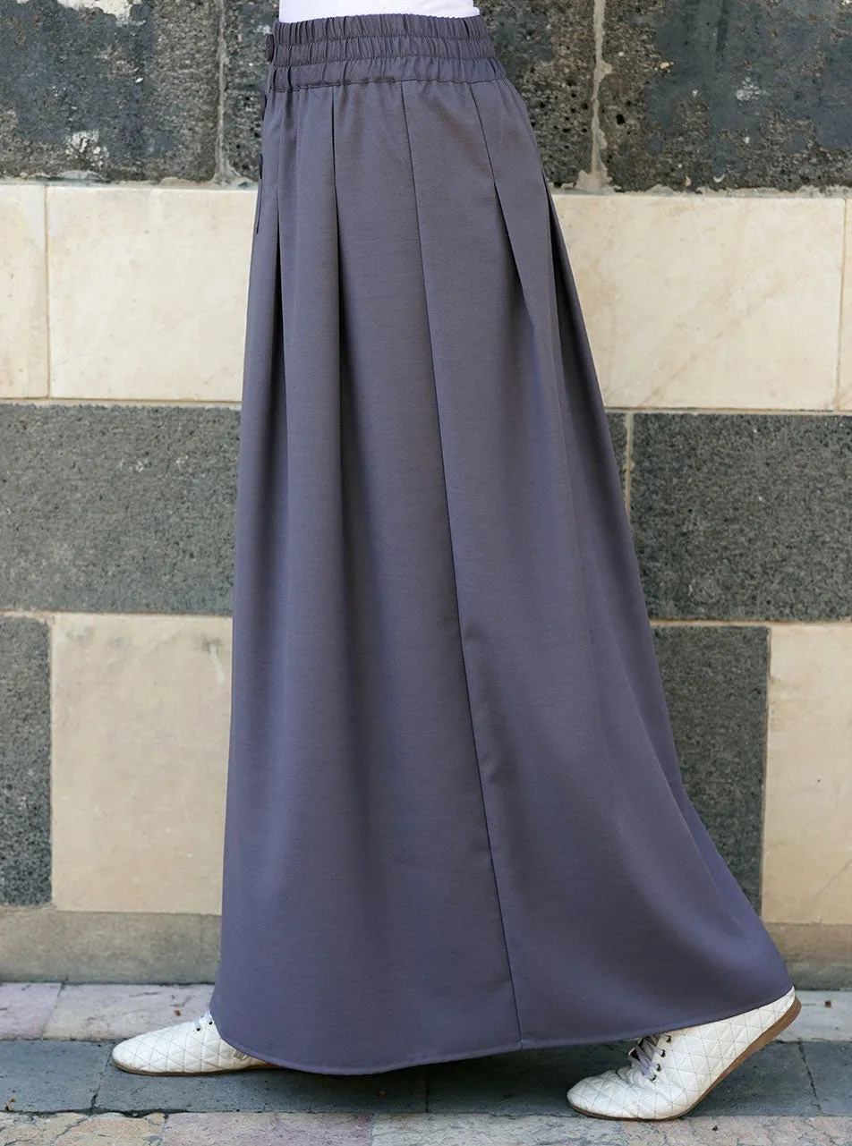 Wide Pleated Skirt