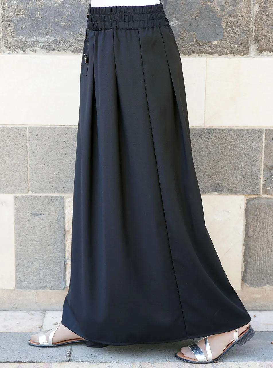 Wide Pleated Skirt